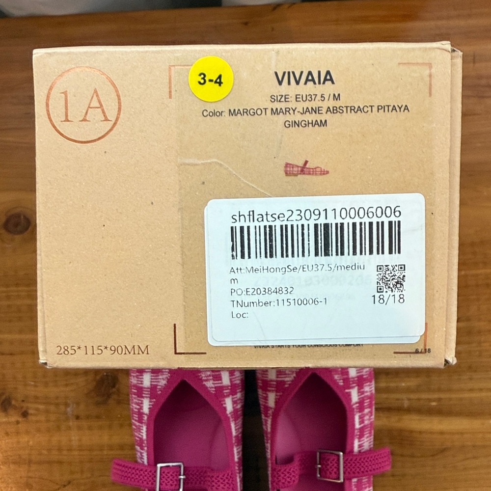 New in Box Vivaia Square Toe Margot Mary Jane 37.5 - Picture 6 of 6